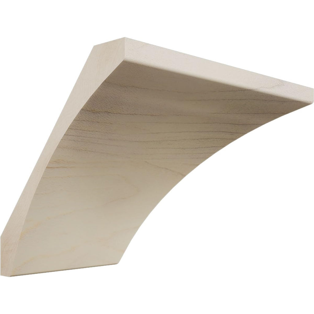 3 1/2"P x 4"H Solid Hardwood Stain Grade Crown Moulding Outside Corner, Maple (Matches