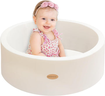 Baby Foam Ball Pit 27.6" for Toddlers, White