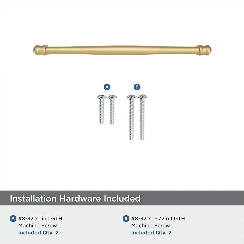 10 Pack 10inch(256mm) Hole Center Brushed Gold Cabinet pulls Matte Gold Solid Heavy-Duty Tradition Kitchen Cabinet