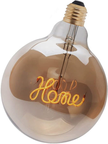 Vintage LED Filament Bulb Decorative Globe, E26 Base, G125 Edison Bulb Home Shape, Dimmable, 4W(40W Equivalent)