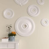Diane Ceiling Medallion, 24"OD x 3 5/8"ID x 1 1/4"P (Fits Canopies up to 6 1/4"), Factory Primed