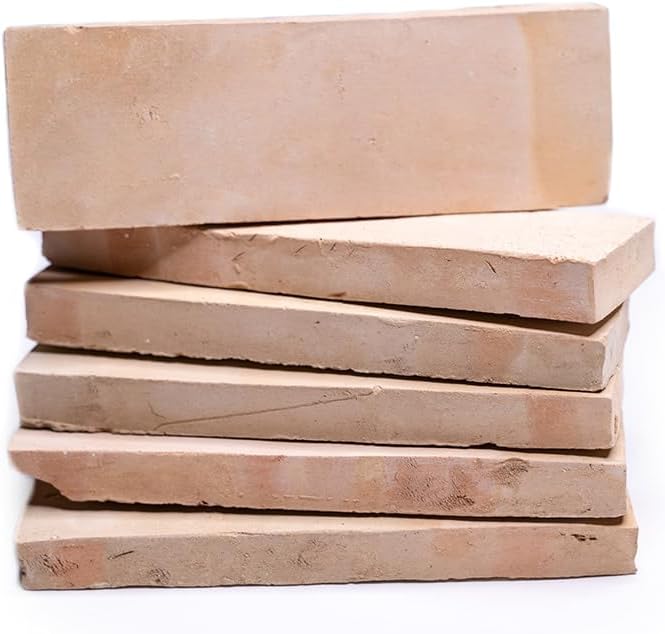 Handmade in 2''x6'' Solid Color Zellige Tile in Earth Unglazed