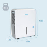 50 Pint Portable Dehumidifier with Pump for Rooms up to 4500 Sq Ft, Energy Efficient Humidity & Moisture Extractor