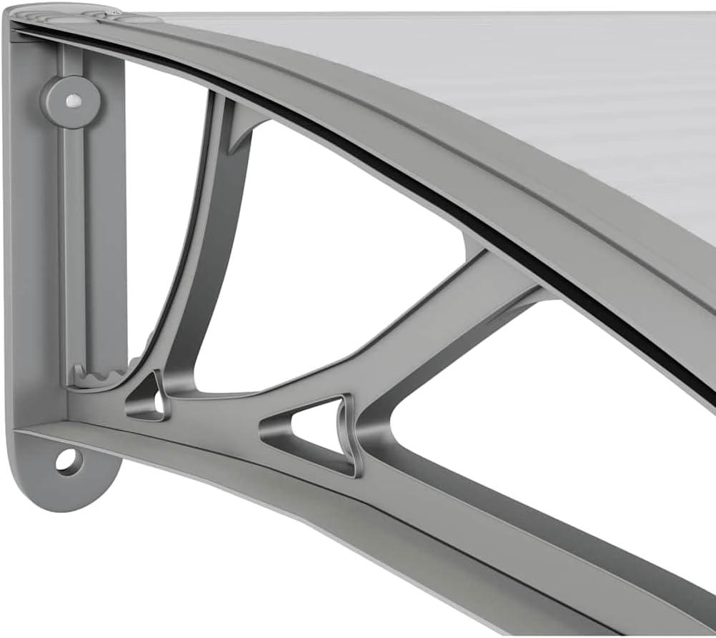 59.1 x 39.4 Inch Front Door Canopy, Outdoor Patio Porch Awning, Weather-Resistant Polycarbonate Shelter for Windows