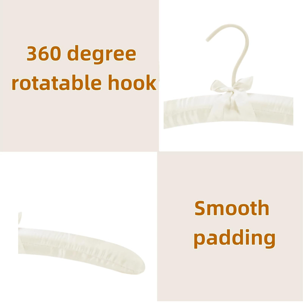 Satin Padded Hangers, Thicker Padded Hangers for Women Clothing, Cute Hanger