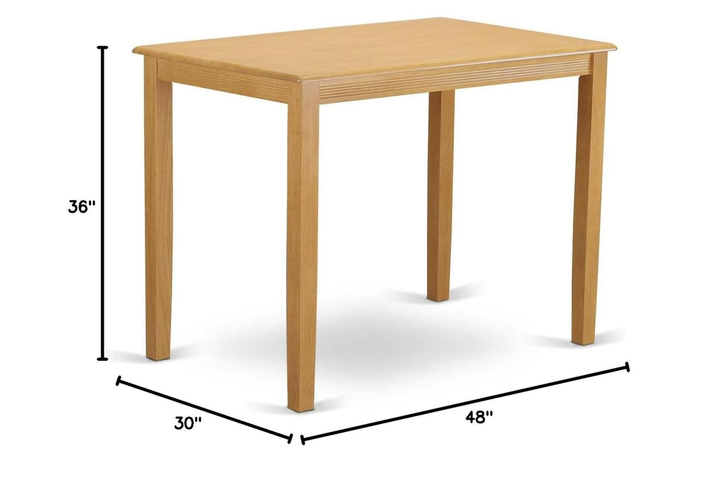 West Furniture YAT-OAK-H Yarmouth Rectangle Counter Height Dining Table, 30x48 Inch, OAK