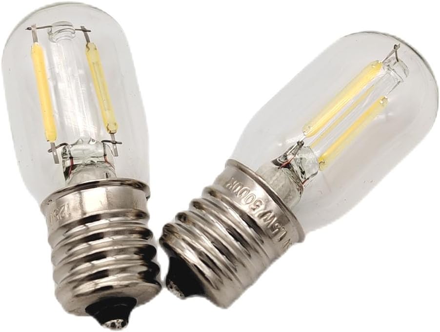 Led Filament Light 1.5w T22 E17 Base Microwave Bulb Daylight 125v 20w Equivalent Incandescent Lamps for Refrigerator