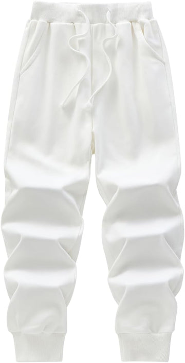 Kids' Solid Color Drawstring Cotton Sweatpants Jogger Pants for Boys & Girls