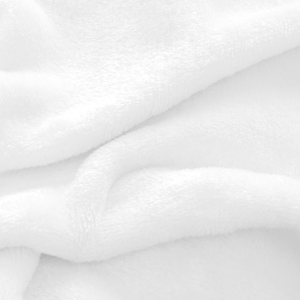 Flannel Sheets King Size, Bright White, 4 Pieces