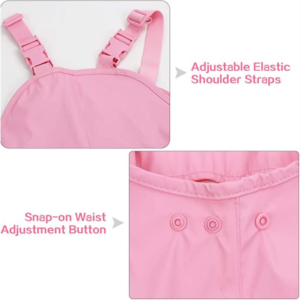Rain Pants Kids, Toddler Boy Overalls Waterproof Bib Suspender Fishing Pant
