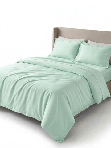 Tradition Silky Soft Viscose from Bamboo King/California 3PC Duvet Cover Set, Sea, Cool and Breathable Comforter