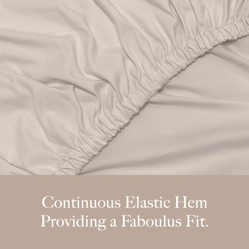 Lux Collection Sheet Set, 4-Piece Microfiber Sheets & Pillowcases - Ultra-Soft, Breathable and Wrinkle-Resistant for