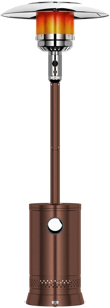 Patio Heater 50,000 BTU Outdoor Propane Heater with Wheels | Freestanding Outdoor Propane Heater with Weight Base