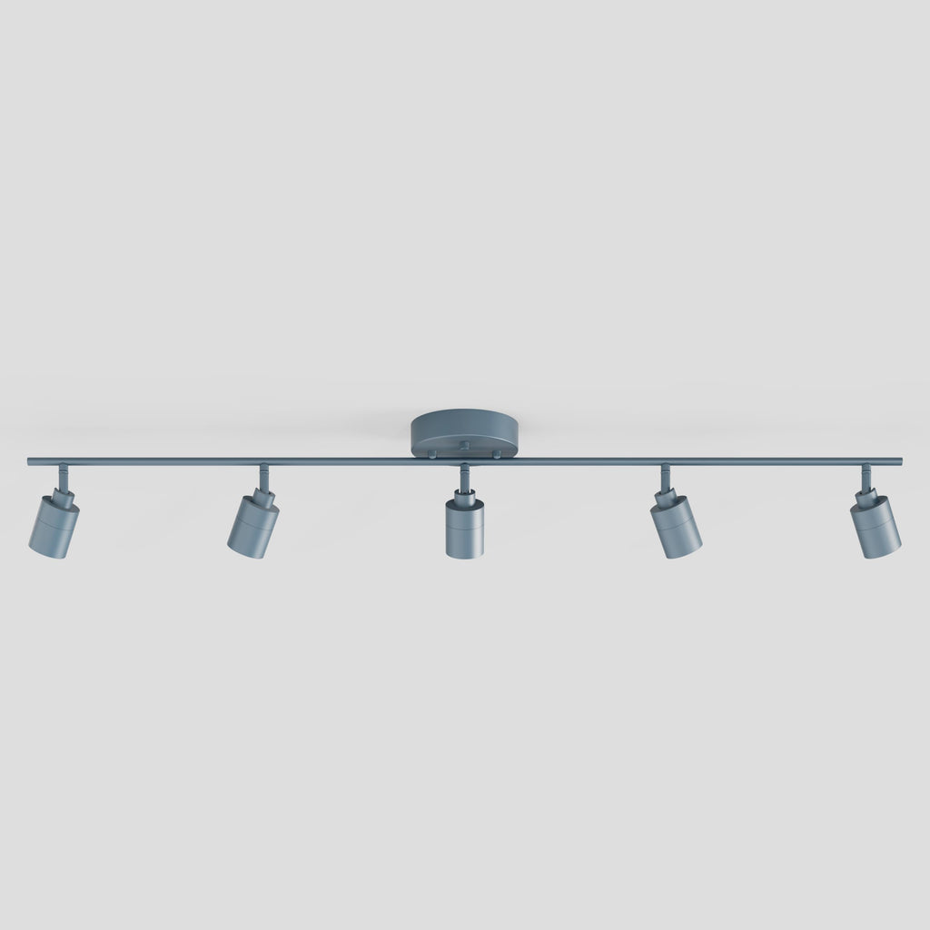 Shura Deep Navy 5-Light Track Light with Rotatable Heads, Integrated LED Bulbs, 4 ft. Track Lighting Kit, 3000k, 2450