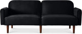 Best Choice Products 77" Mid Century Modern Velvet Loveseat Sofa, Couch, Convertible Sofa Sleeper Bed w/Real Wood