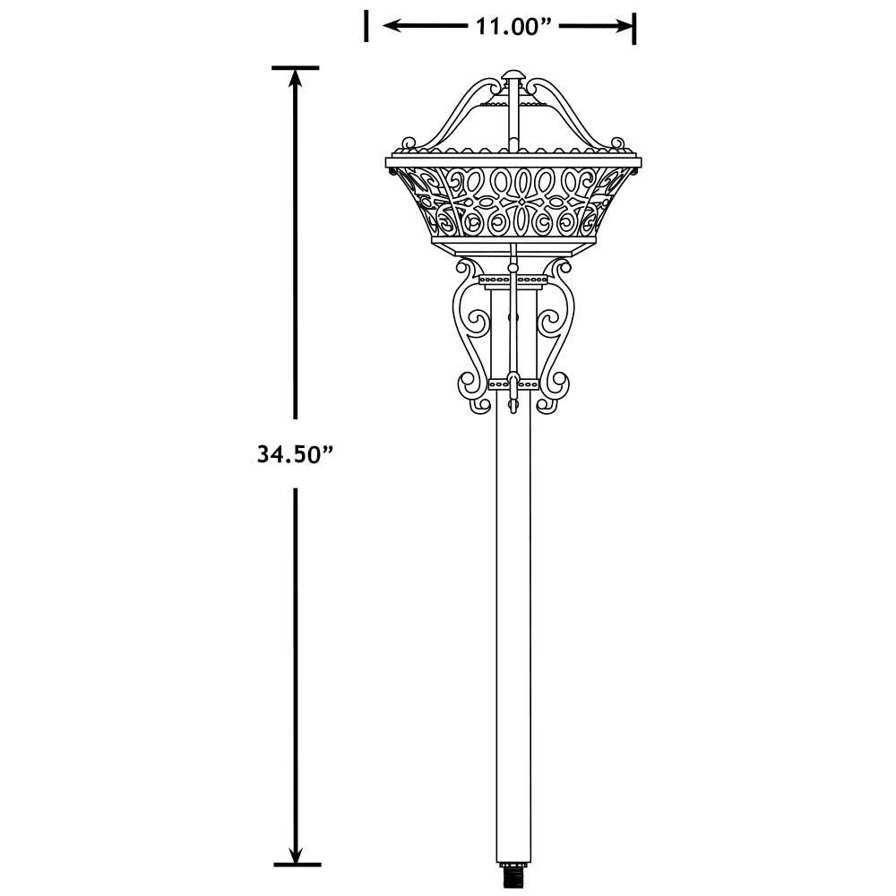 ShadowMaster 12V Integrated LED Cast Brass Path Light (Bronze)