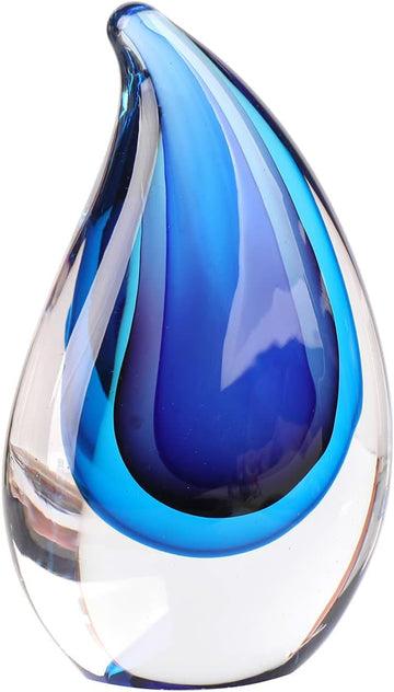 Hand-Blown Murano-Style Glass Sculpture Decor Statue and Figurine - Wonderful Gift, Blue
