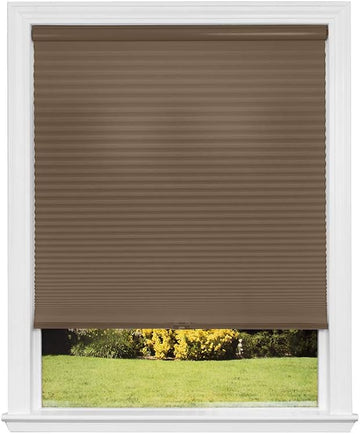 No Tools Cordless Cellular Light Filtering Shades, Mocha, 57 3/4 in x 72 in