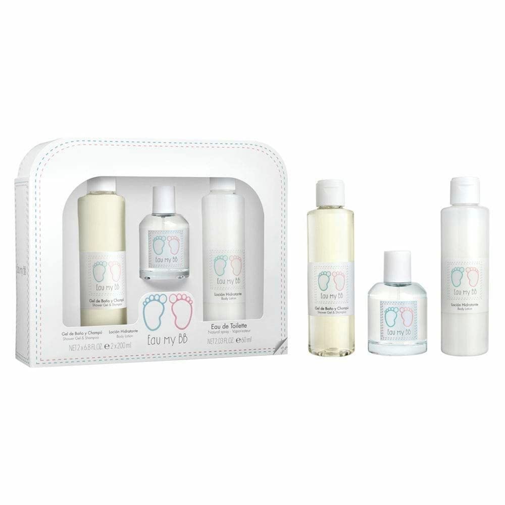 Three Piece, Baby, Fragrance, Gift Set, Eau De Senteur, EDS, All Natural, Cologne Spray, Shower Gel, Shampoo, Body