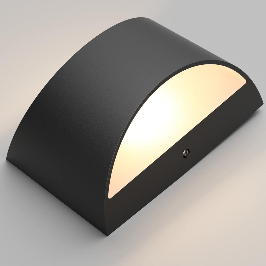 Black Modern LED Wall Sconce Hardwired Indoor Wall Lights Set of 2 Up and Down Wall Mount Light for Living Room