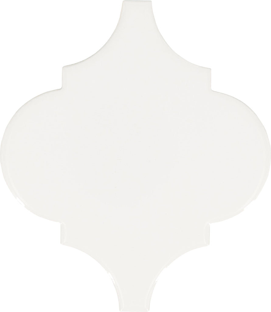 Mythology 6" Ceramic Arabesque Wall Tile in Glossy Santorini (90 PC per Carton) (10.80 SQFT per Carton)