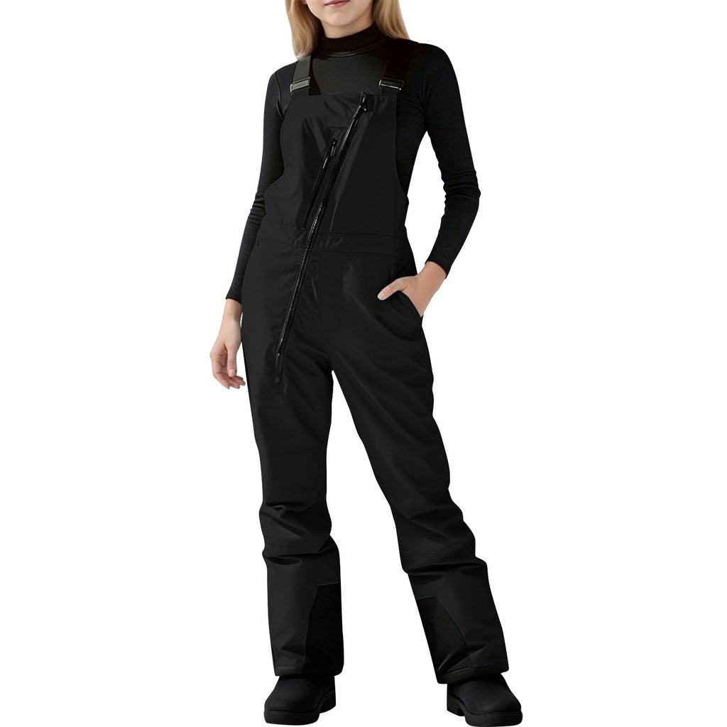 Snow bib Kids Snow Overalls Adjustable Strap Zipper Snowsuit