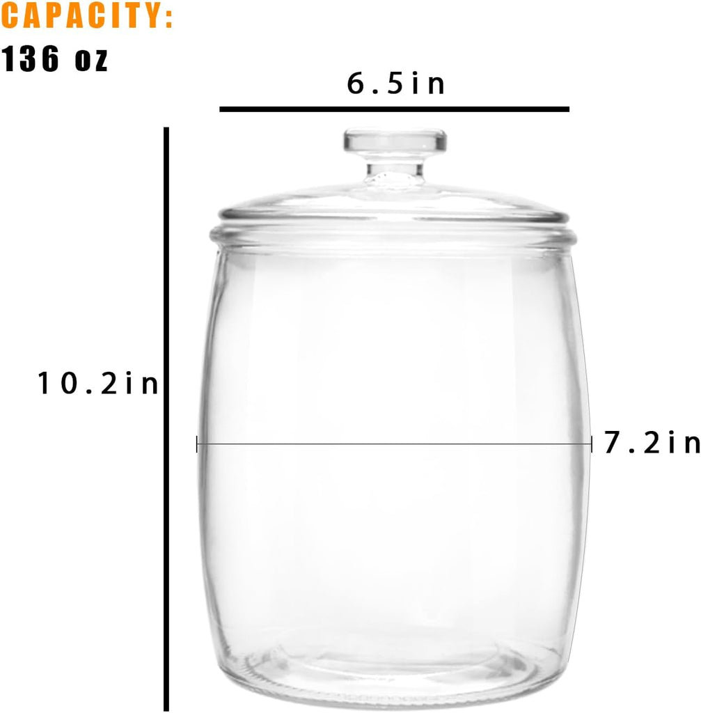 1 Gallon glass jars, Cookie Jar & Candy Jar with Lid