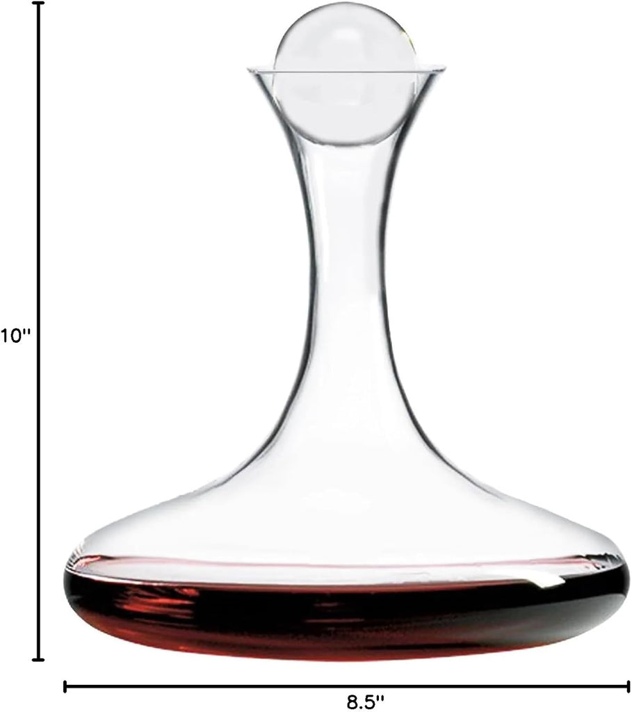 European-Made Decanter Gift Set |1 Handblown Decanter with Stopper (65 Fl Oz) and 4 Wine Glasses (21 Oz) | 100% - Set of 5