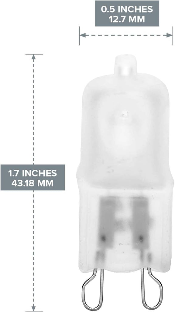 10 Pack Frosted Lense 40W Q40/G9/FR/120V G9 JCD 40 Watt 120 Volt T4 JD Type Halogen Light Bulb Photography Studio Bar