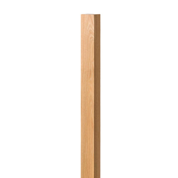 4001 Red Oak Blank Newel Post - 3" x 48" Solid Hardwood Square Stair Newel Post - Simple Modern Design