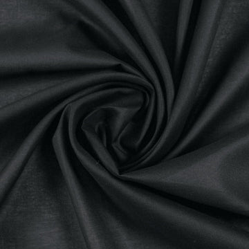 Cotton Lawn Fabric | Lining Fabric | 100% Cotton | Thin | 58" Wide | Sewing, Air Feel Layer | Cloth, Solid (Black, 5