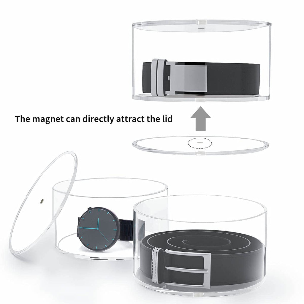 Belt Organizer for Closet, Acrylic Belt Storage Holder Box, 4 Layers