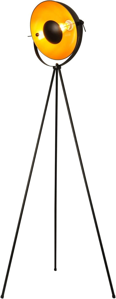 Industrial Tripod Floor Lamp, Modern Satellite Tall Standing Lamps Black Gold (No Bulbs)