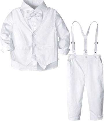 Baby Boy Christening Outfit Baptism Dedication Suit White