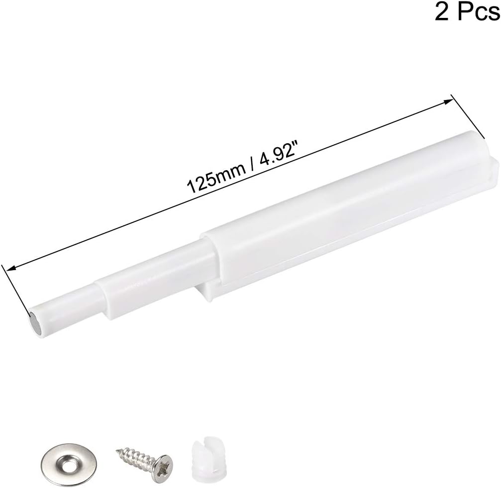 Magnetic Touch Catch Latch Push To Open System Damper Buffer Door Cupboard White 2 Sets