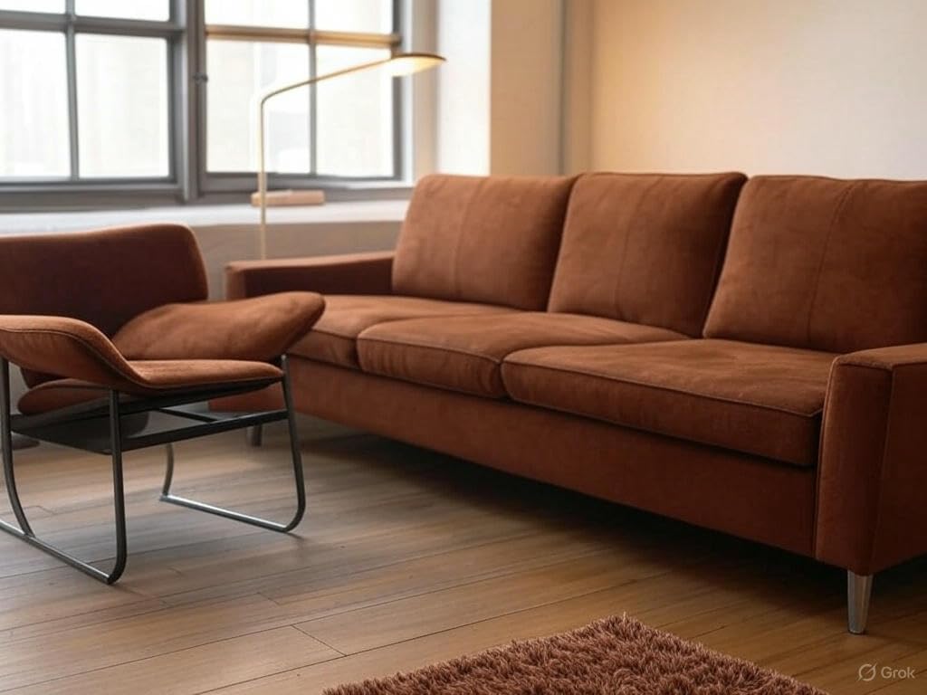 Microsuede Fabric 58/60" Width Fabric by The Yard Color: Rust