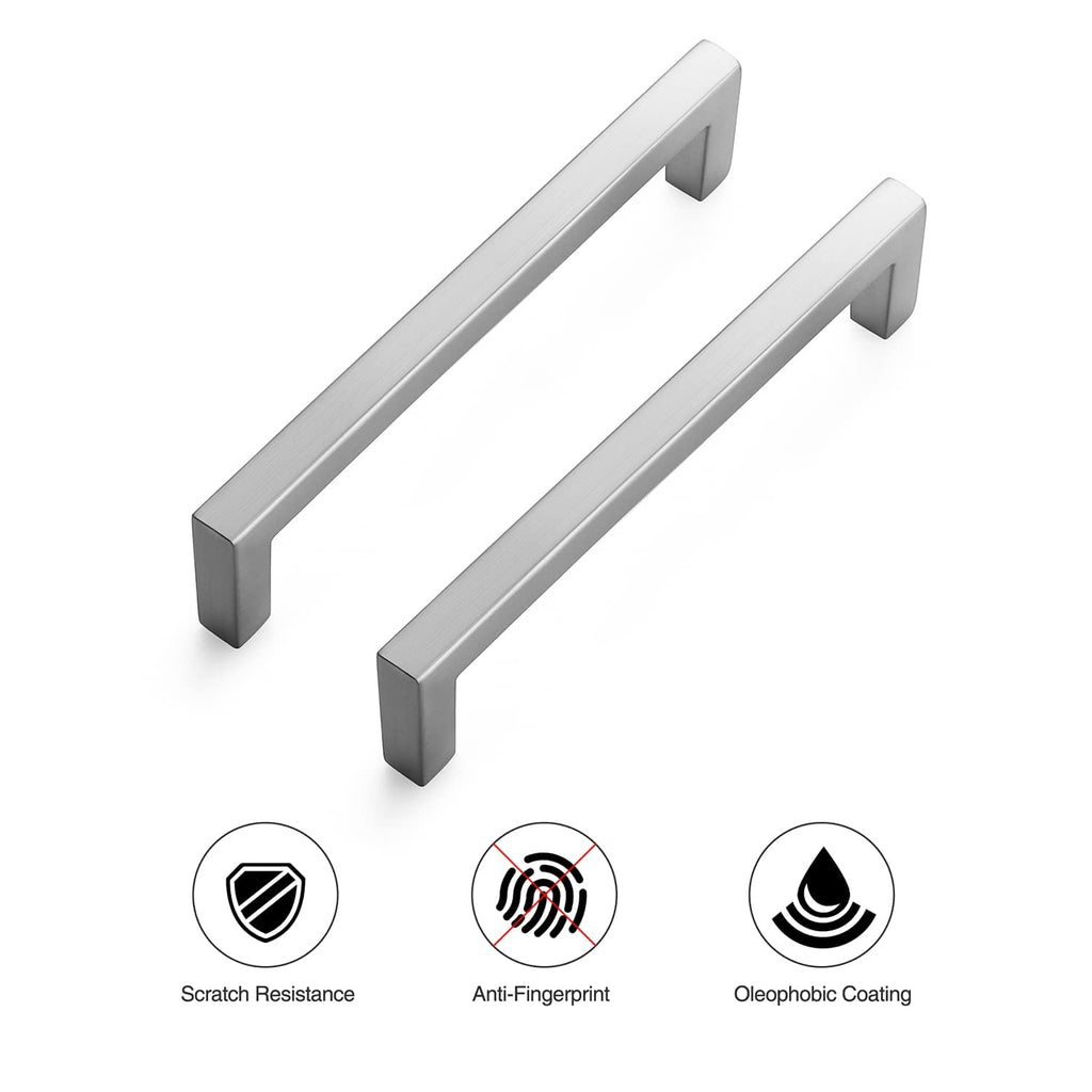 Brushed Nickel Cabinet Handles Solid Cabinet Pulls 5 Inch 20 Pack