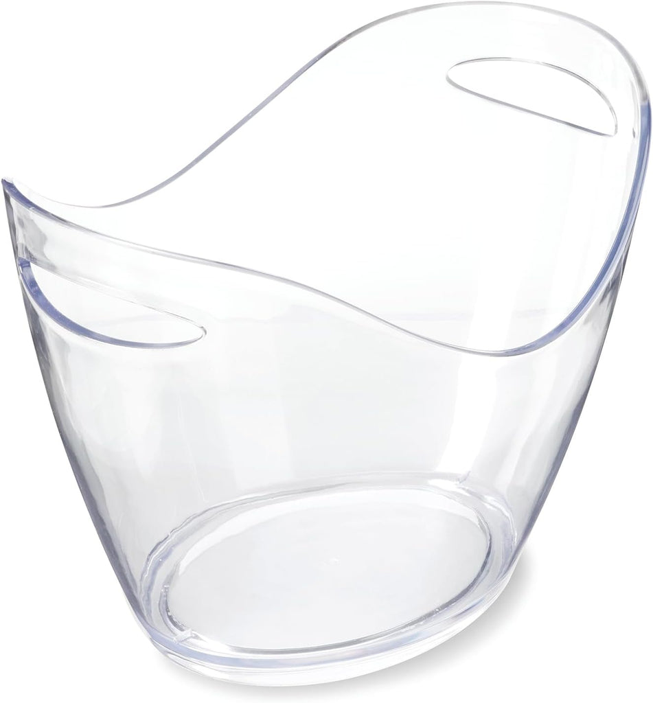 Chill Acrylic Ice Buckets for Parties and Drinks, 2.11 Gallons (8 Liters) Wine Beer Champagne Bucket, Beverage Tubs