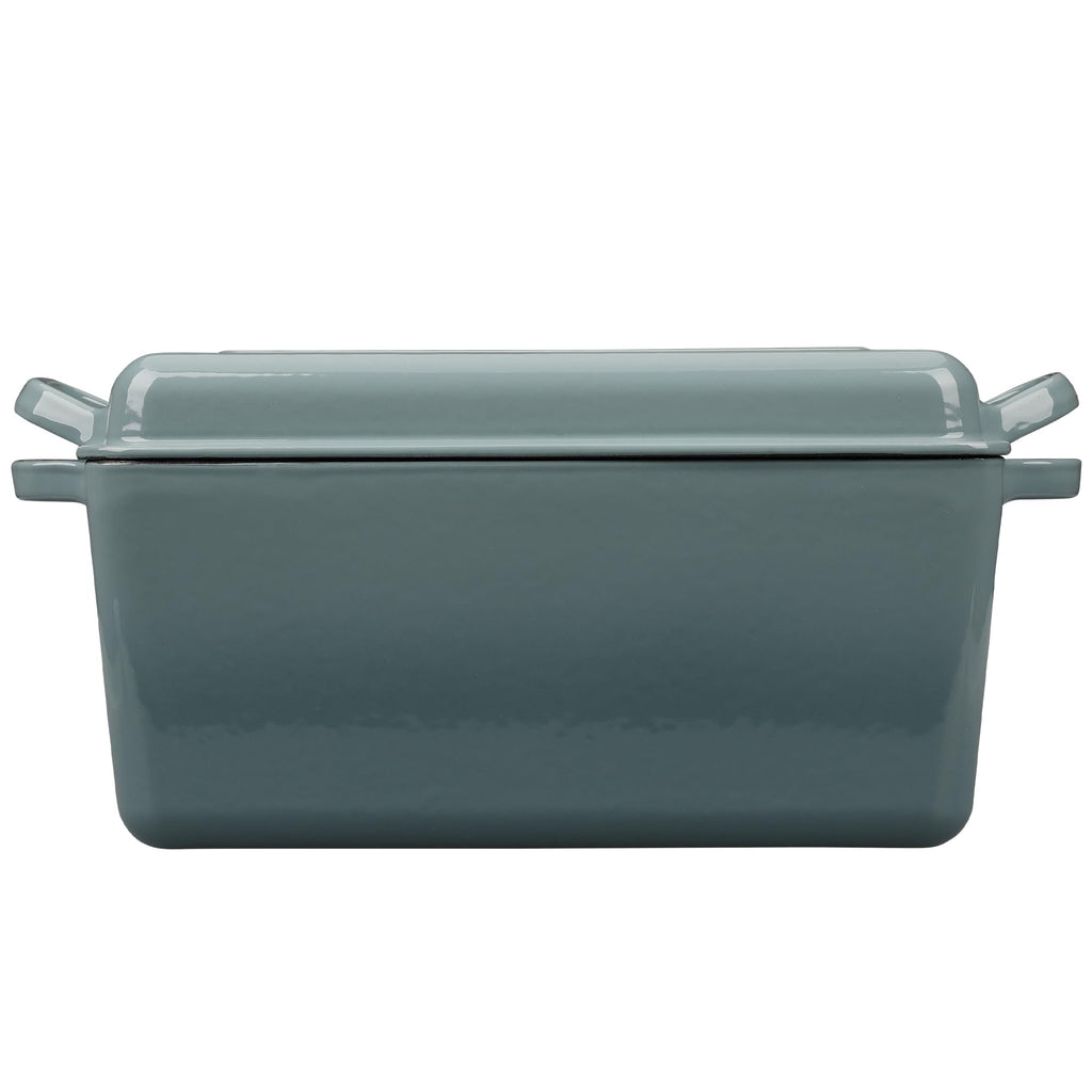 Enameled Cast Iron Dutch Oven, Oblong Bread Oven for Sourdough Bread Baking, Baking Pan, Dual Handles, Oven Safe, 4