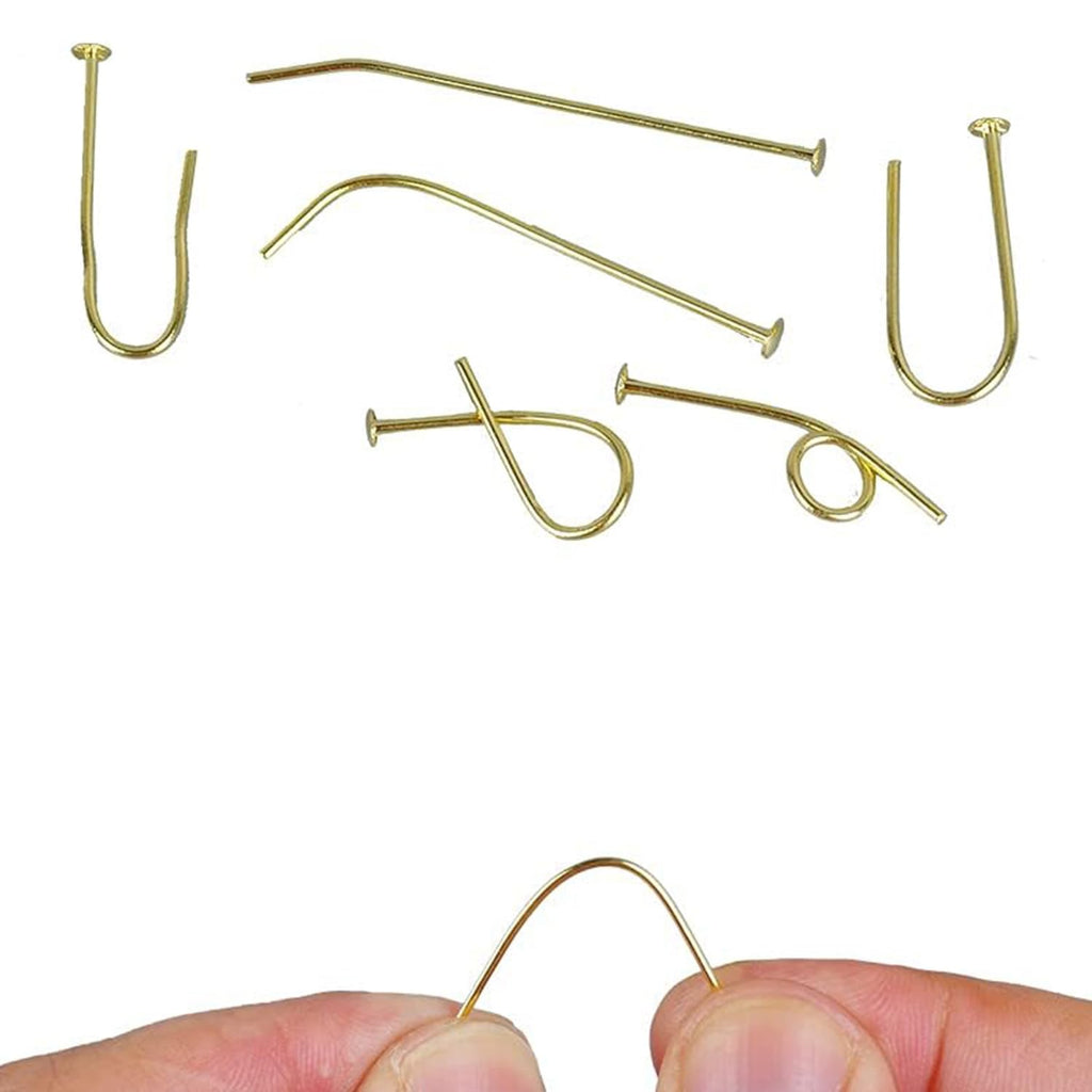 300pcs Chandelier Connector Clip Pins, 3 x 30mm L Chandelier Replacement Prism Copper Pins for Fastening Suncatcher
