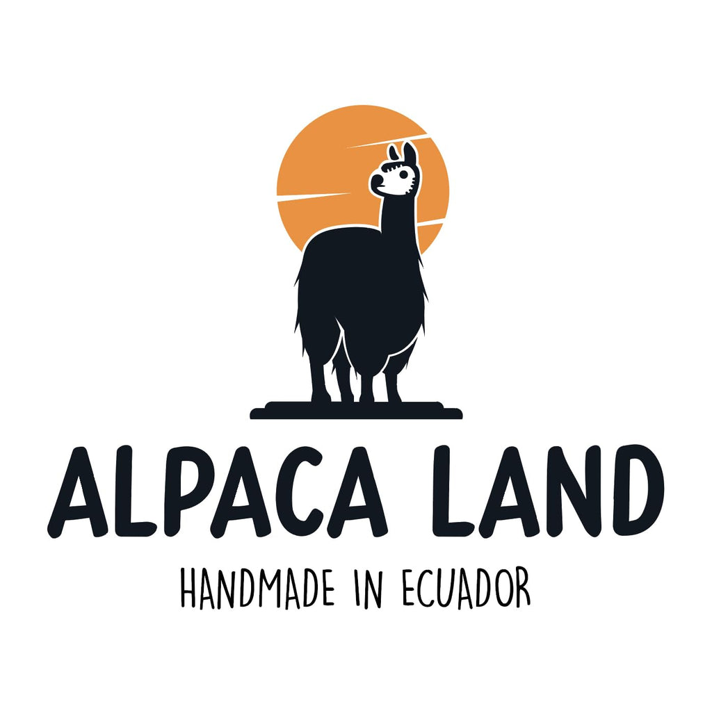 Land, Handmade Ecuadorean Alpaca Wool Small Blankets/Throws (Dark SM Stripe)