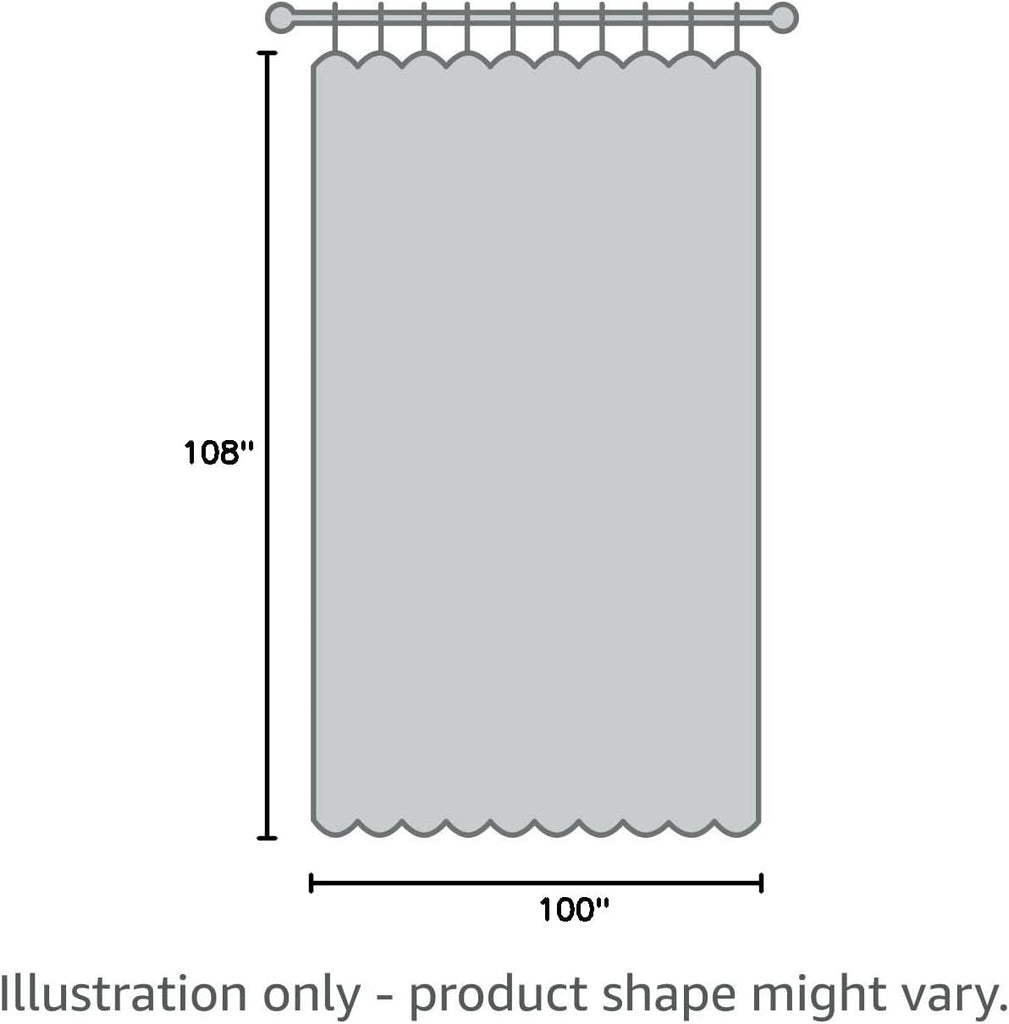Waterproof Sheer Outdoor Curtains 2 Panels | Wide Grommet Privacy Indoor Voile Curtains