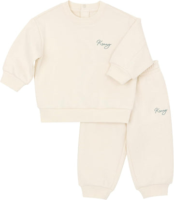 Baby Sweatshirt and Sweatpant Set Toddlers Unisex Boys and Girls Fall and Winter Clothes Long Sleeve Outfit