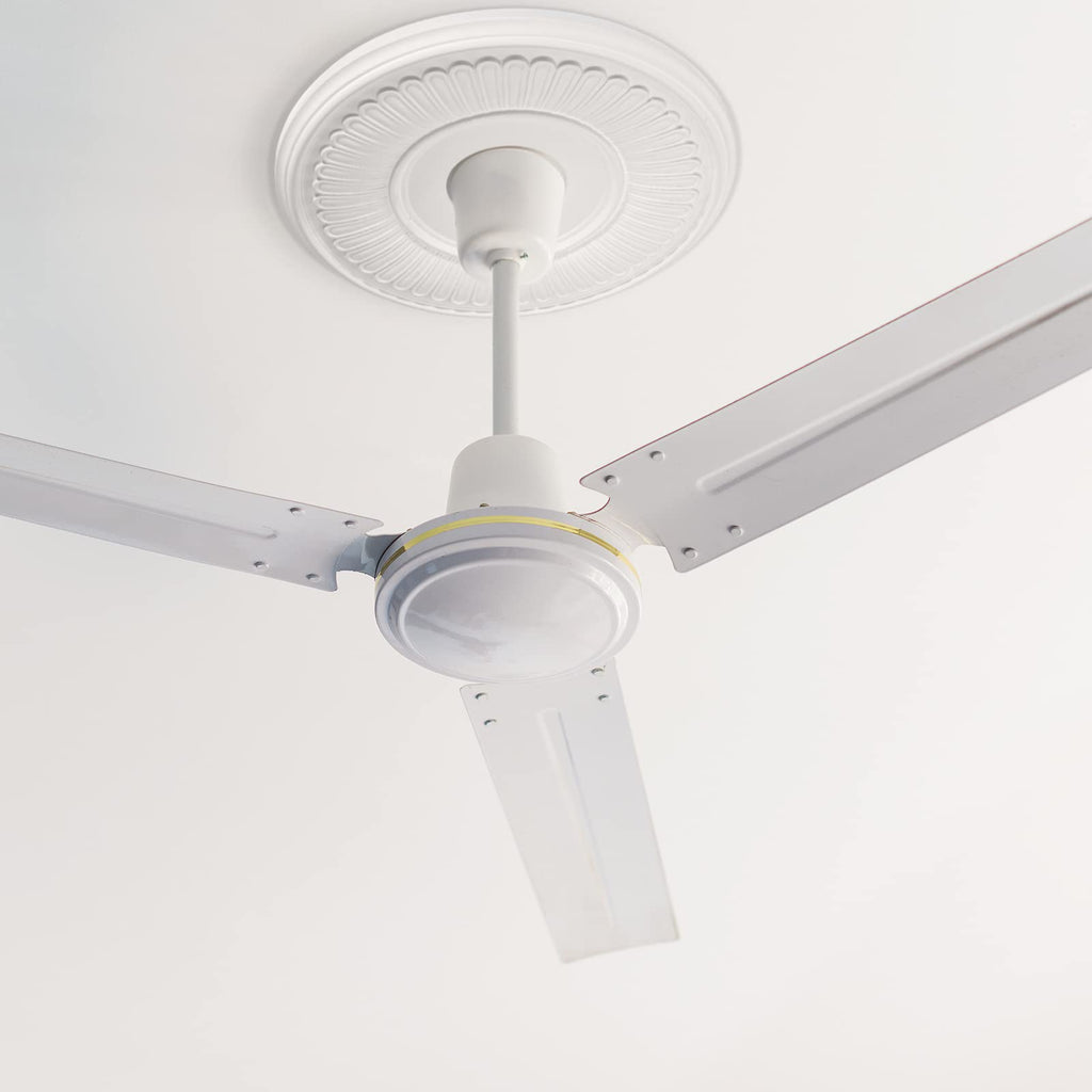 2 Pieces PU Ceiling Medallion for Light Fixtures White Ceiling Light Decorative Fan Medallion Lighting Ceiling Ring