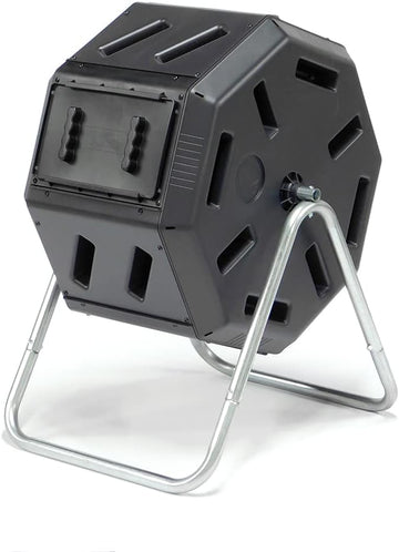 IM2000 Tumbling Composter Canadian-Made, 100% Recycled Resin - Outdoor Rotating Compost Tumbler Bin for Garden