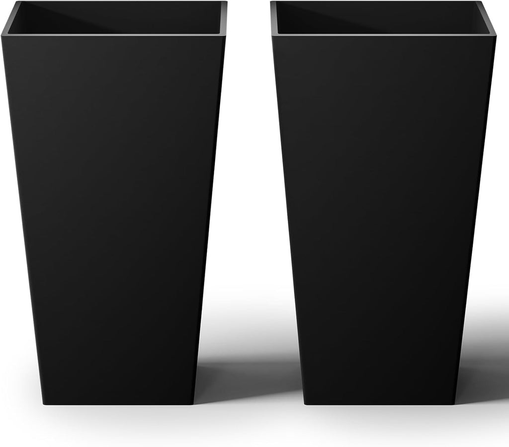 Taper Tall Planters 29 Inch Set of 2, Large Planter for Indoor Outdoor Plants, Modern Flower Pot Containers Large