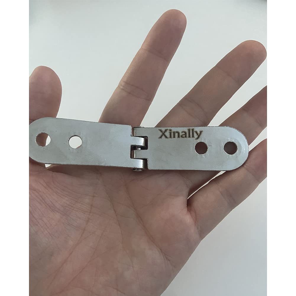 8 Pieces 180 Degree Folding Flush Hatch Hinges, Sewing Machine Tray Table Hinge Table Hinge for Multiple Folding
