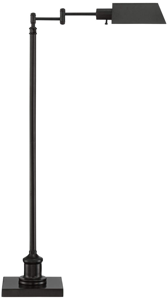 Jenson Adjustable Height Bronze Swing Arm Pharmacy 54" Tall Floor Lamp