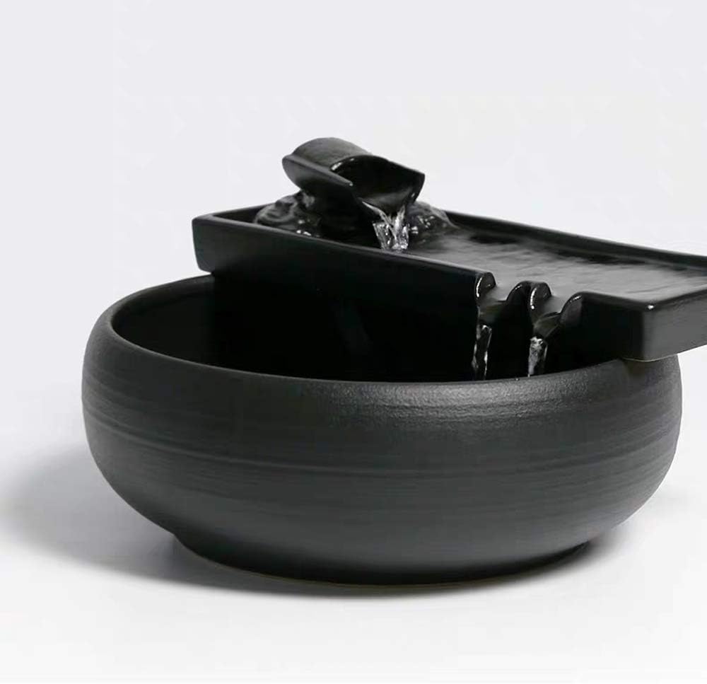 Ceramic Tabletop Fountain and Outdoor Table Desk Office Patio (Ceramic Fountain)