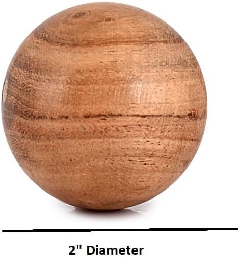 Acacia Wood Decorative Ball for Centerpiece or Individual Use Ideal for Use in Tray Bowl or Basket Décor - Set of 10